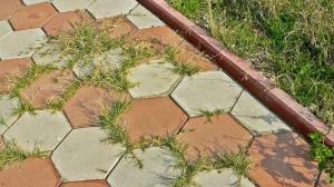 Snadné způsoby, jak se zbavit vysoké trávy na zahradní cestě mezi dlaždicemi: účinek den