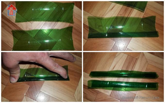 Tyče zelených lahví