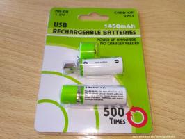Baterku baterie nabíjení z USB