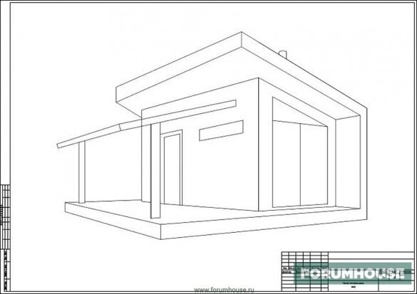  Tím se svažující zadní stěnu mini doma pak odmítl zjednodušit a snížit náklady na výstavbu. Konečná verze konstruktivní mini-home.